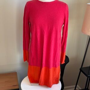 100% Cashmere Pink and Orange Dress